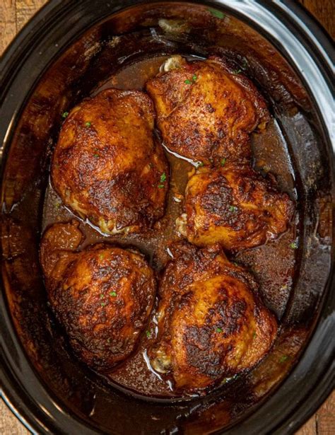 Slow Cooker Rotisserie Chicken Thighs Recipe Dinner