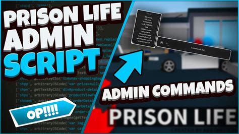 Prison Life Admin Script GUI Roblox Admin Commands Pastebin YouTube