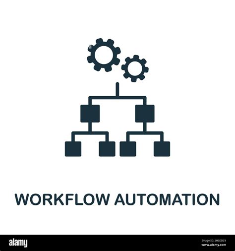 Workflow Automation Icon Monochrome Sign From Production Management