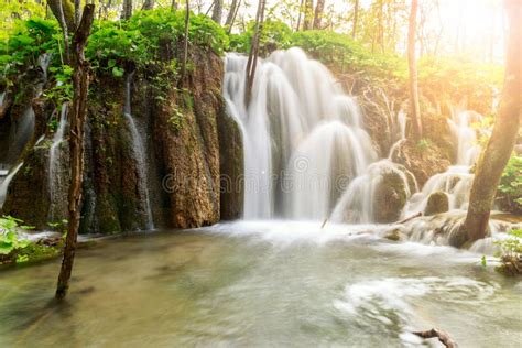 Waterfall In Deep Forest Stock Image Image Of Nature 54308875
