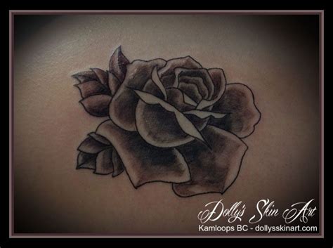 Black Shading Rose Tattoo Kamloops Dollys Skin Art Skin Art Tattoos