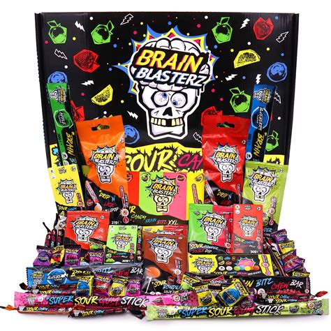Buy Brain Blasterz Large Sour Sweets T Box Super Sour Sweets