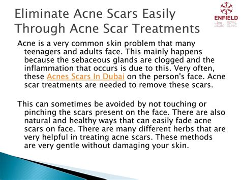 Ppt Acne Scar Treatment In Dubai Powerpoint Presentation Free