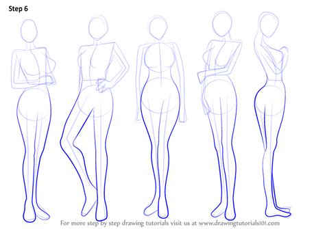 Learn How To Draw Anime Body Female Body Step By Step Drawing Tutorials