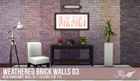 Simsational Designs Weathered Brick 03 • Sims 4 Downloads