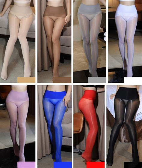 Seamless 8d Ultra Shiny Glossy Pantyhose Wide Waist Sheer Panty Stocking Unisex Womens Clothing
