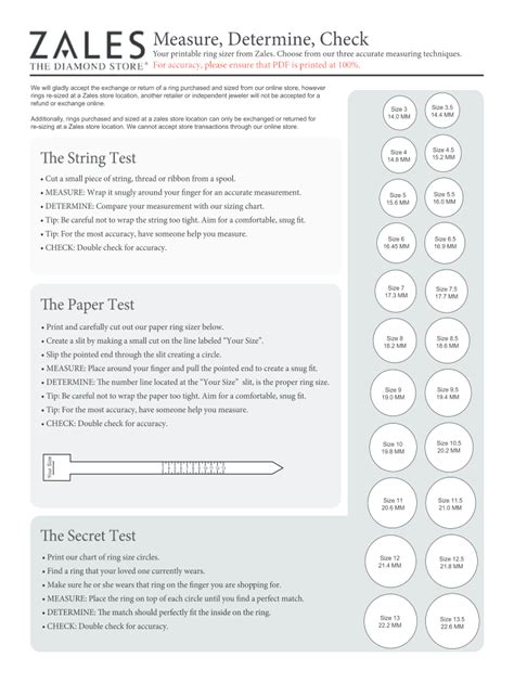 Printable Ring Size Chart 2020 2021 Fill And Sign