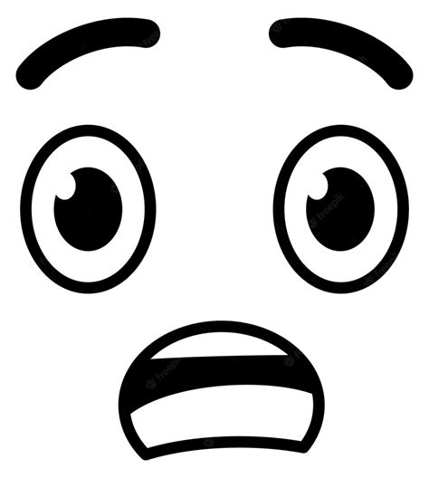 Premium Vector Shocked Face Expression Unexpected Emotion Comic Doodle