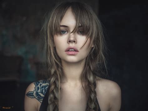 Ingyenes háttérképek arc nők hosszú haj Anastasia Scheglova