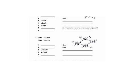 50 Parallel Lines Proofs Worksheet Answers