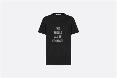 We Should All Be Feminists T Shirt Black Cotton Jersey And Linen