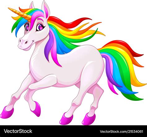 Kuda Unicorn Gambar Mewarnai Kartun Cute Cartoon Unicorn On Rainbow