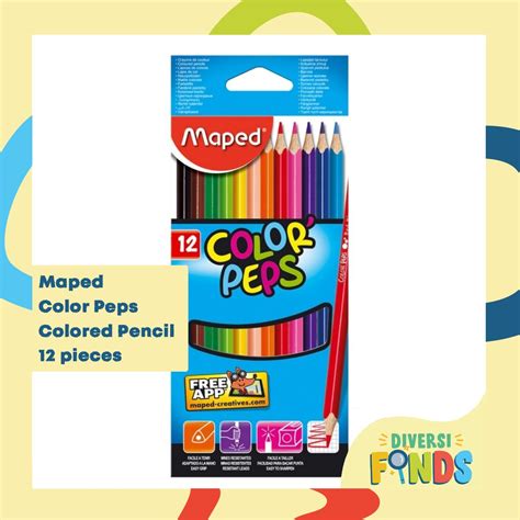 Maped Colorpeps Colored Pencil 12 24 36 Colors 1 Color Per Pencil