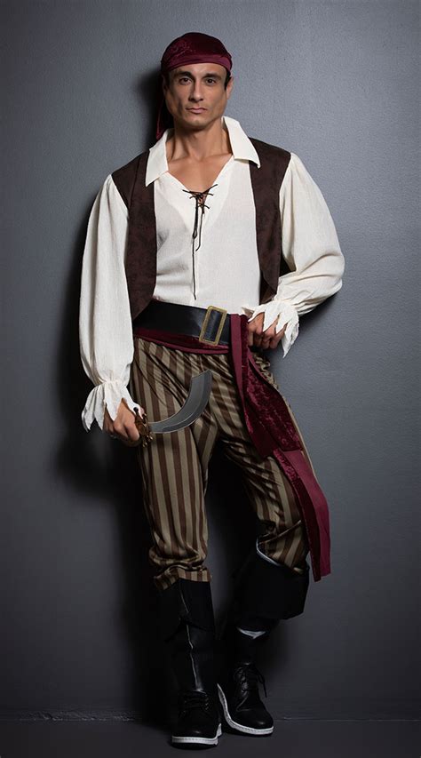 Men S Rogue Pirate Costume Deluxe Mens Pirate Costume Sexy Mens Pirate Costume