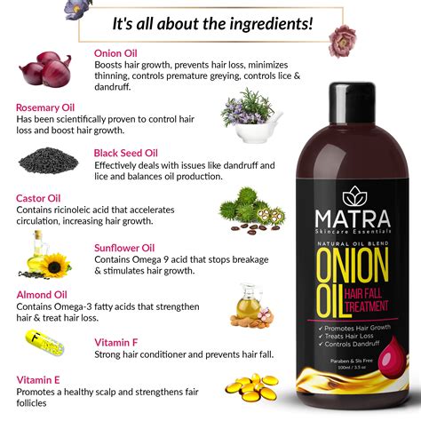 This serum is safe for both men and women and works by. Buy Matra Onion Oil for hair Growth - Hair Fall - Dandruff ...