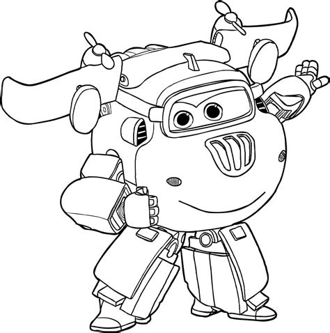 Cool Jett Super Wings Coloring Page 2022