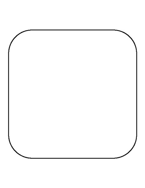 Printable Rounded Square Template