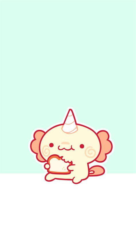 Grindzone Sweet Corn Original Animated Animated  Highres Axolotl Bread Chibi Eating