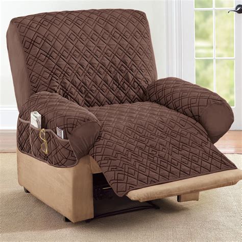 Collections Etc Diamond Shape Quilted Stretch Recliner Cover With