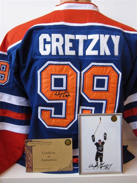 Wayne Gretzky Originally Signed Retro Ice Hockey Shirt Catawiki