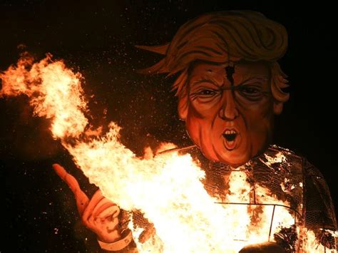 Bonfire Night 2016 Trump Effigy Burned At Edenbridge Bonfire Display