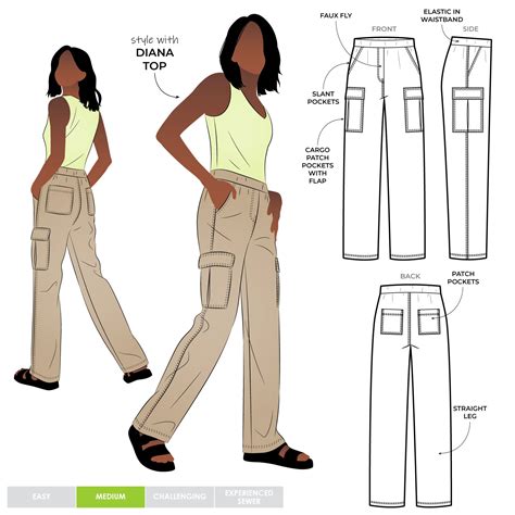 Cargo Pants Sewing Pattern Ubicaciondepersonascdmxgobmx