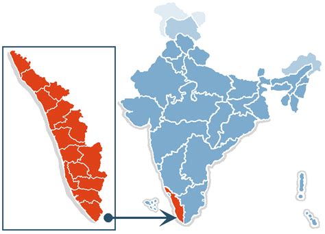 Kerala shares its boundaries with tamilnadu in the south and east and karnataka in the north and east. File:India map kerala.png - Wikimedia Commons