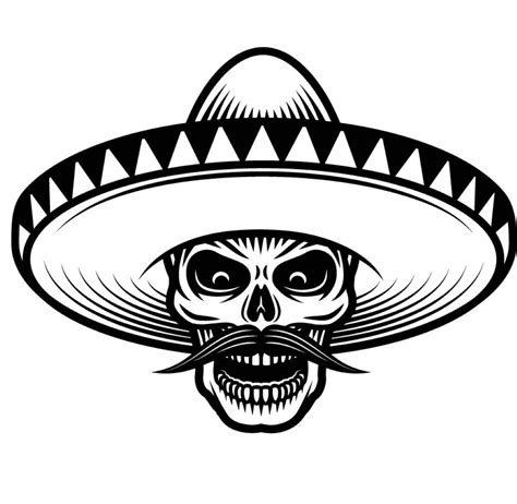 Mexican Bandit 1 Skull Sombrero Mustache Wild West Killer