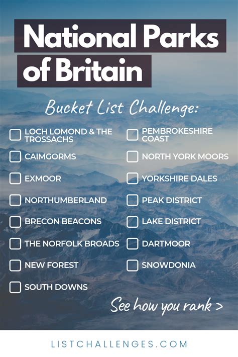 National Parks Of Britain National Parks Britain British National