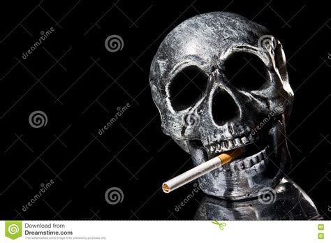 Smoking Skull Stock Image Image Of Smoker Face Concept