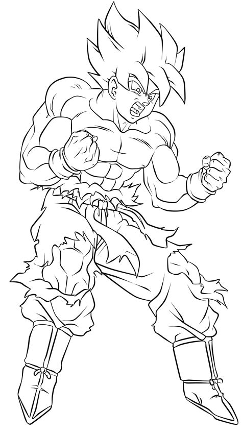 Goku Ssj By Wladyb On Deviantart Dragon Ball Artwork Dragon Drawing Dragon Coloring Page