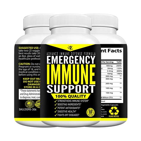 Immune System Dietary Supplement Made In Usa 60 Capsules Etsy