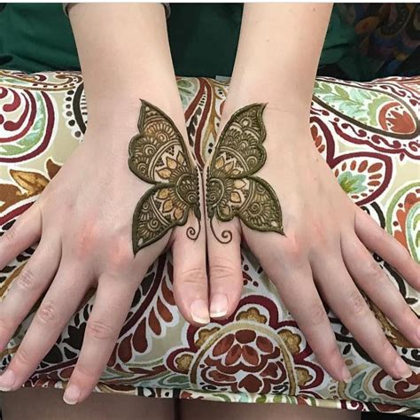Simple Henna Pattern Butterfly Hennatattooideas Beautiful Henna