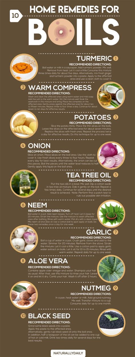 Get Rid Of Boils Fast Infographics Home Remedy For Boils Natural