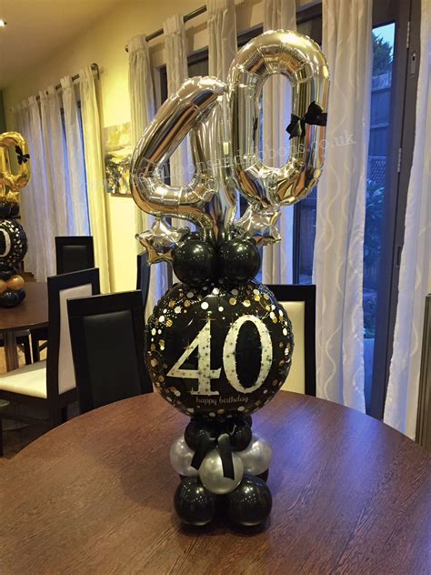40th Birthday Balloons Ideas Milestone 40th Birthday Elegant Classic