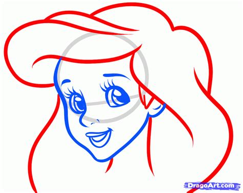 How To Draw Ariel Easy The Little Mermaid Step By Step Disney