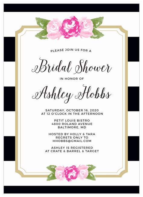 Sample Wording For Bridal Shower Invitations Invitationphil28