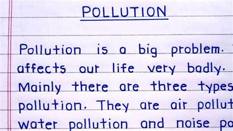 Essay On Pollution Pollution Essay Pollution Paragraph Paragraph