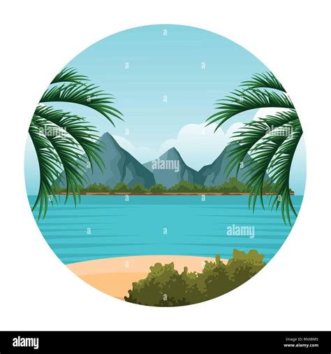 Seashore Landscape Cartoon Stock Vector Image And Art Alamy