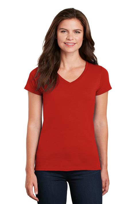 Gildan® Ladies Heavy Cotton™ 100 Cotton V Neck T Shirt 5 5 6 100 Cotton T Shirts Sanmar