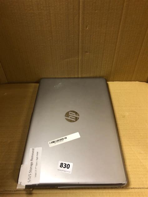 John Pye Auctions Hp Laptop Model 3168ngw Intel I7 7th Gen 8gb Ram