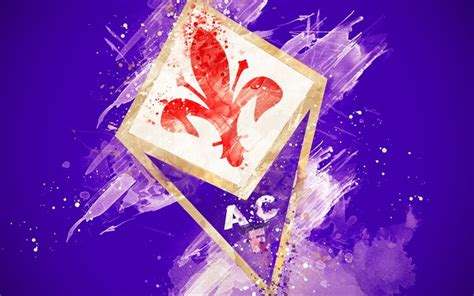 Only the best hd background pictures. Download wallpapers ACF Fiorentina, 4k, paint art, creative, Italian football team, Serie A ...