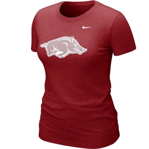 Nike Arkansas Razorbacks Ladies Nice Logo Tri Blend T Shirt Cardinal