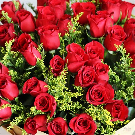 Large Stem Red Roses Bouquet Big Red Rose Bouquet