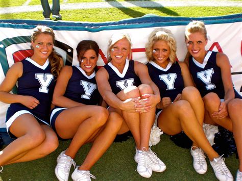 Nfl And College Cheerleaders Photos Byu Cheerleaders Hoping For A