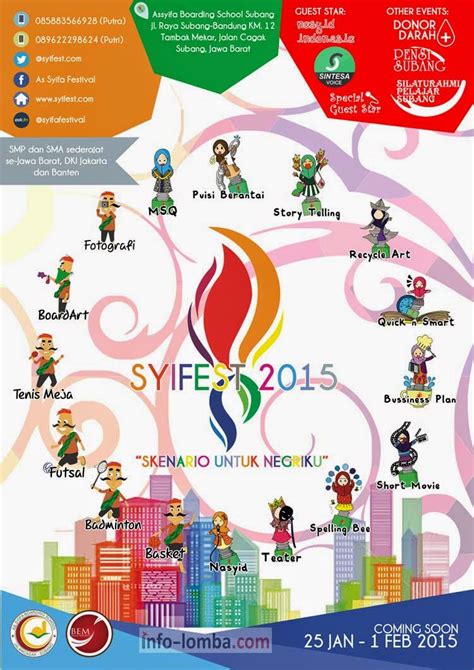 As Syifa Festival 2015 Untu Smp Dan Sma Info Lomba 2023 Terupdate