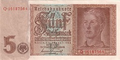 Reichsmark 1942 – Deutsche Geschichte anhand von 5-Mark-Scheinen