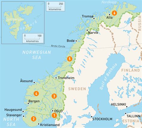 Map Of Norway Norway Regions Rough Guides Rough Guides