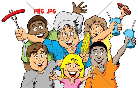 Picnic Party Png  Cartoon Cookout Clipart Digital Download Etsy