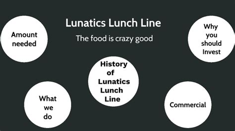 Lunatics Lunch Line By Kael Huffman On Prezi